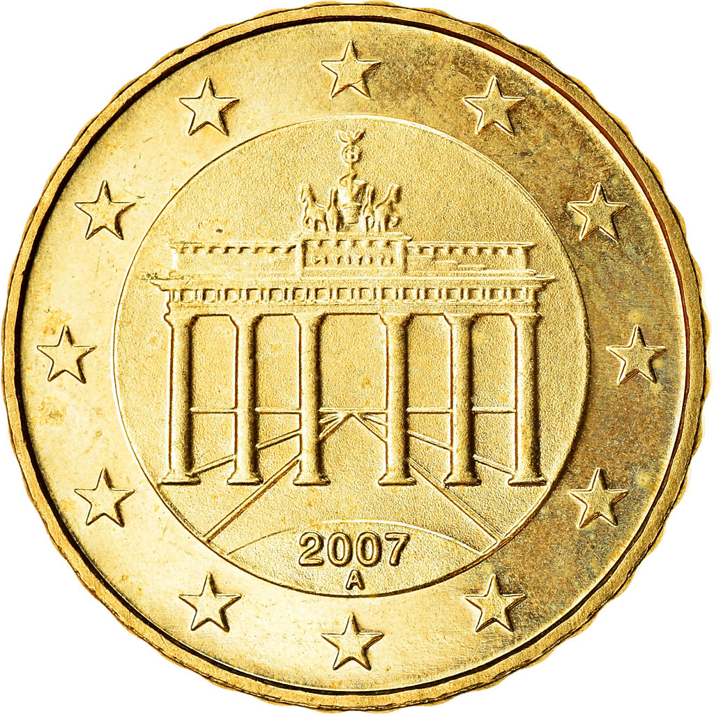 GERMANIA - REPUBBLICA FEDERALE, 10 Euro Cent, 2007, SPL, Ottone, KM:254
