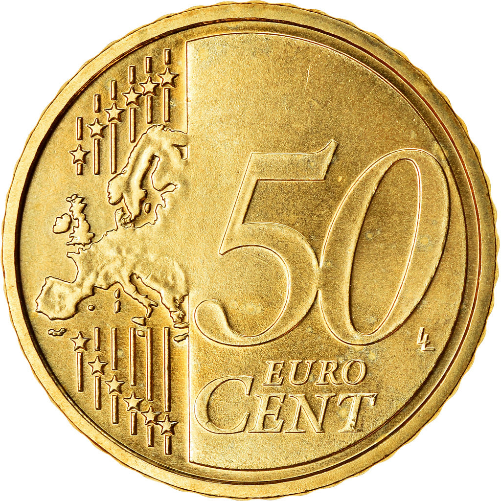 GERMANY - FEDERAL REPUBLIC, 50 Euro Cent, 2007, MS(63), Brass, KM:256