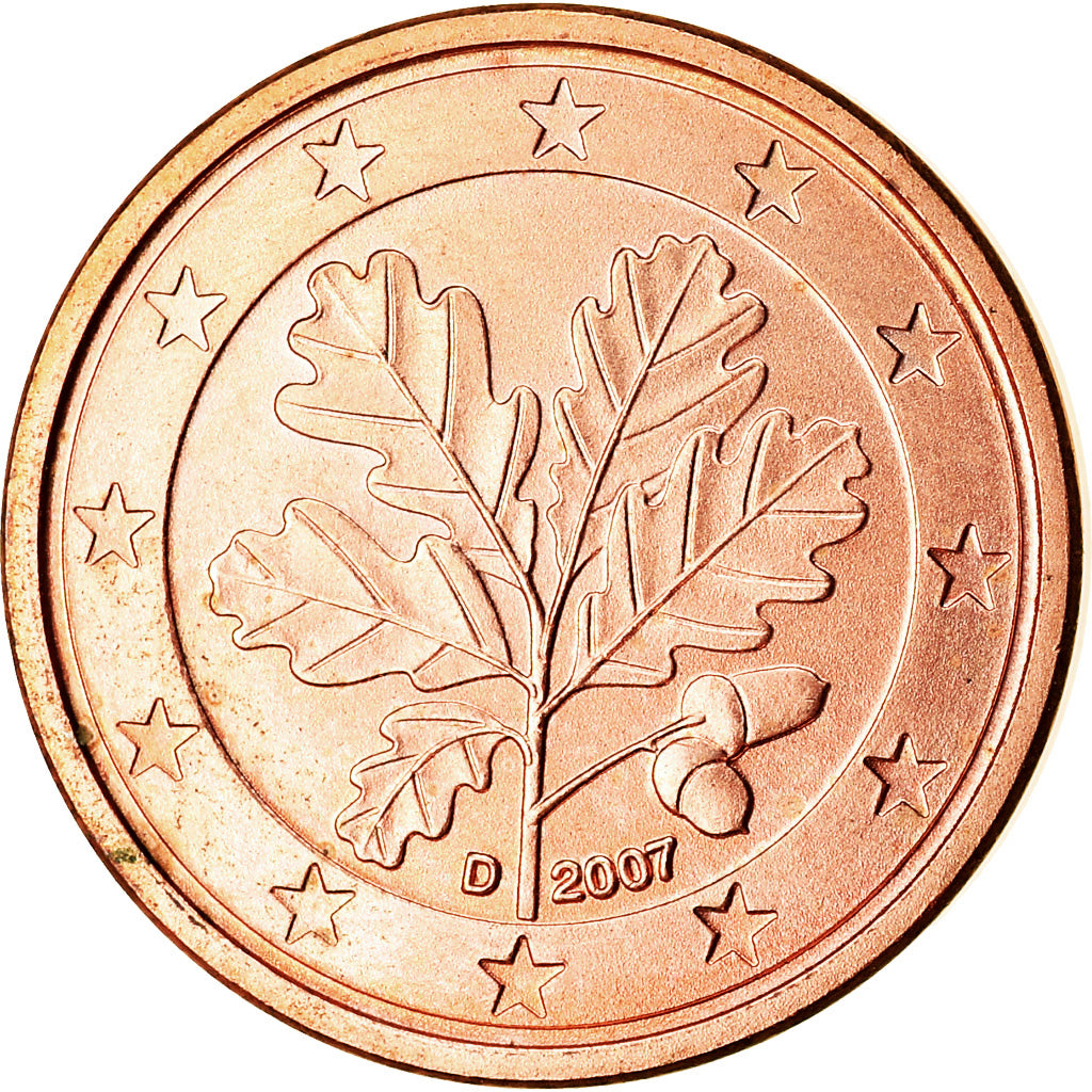 GERMANY - FEDERAL REPUBLIC, Euro Cent, 2007, MS(63), Copper Plated Steel, KM:207