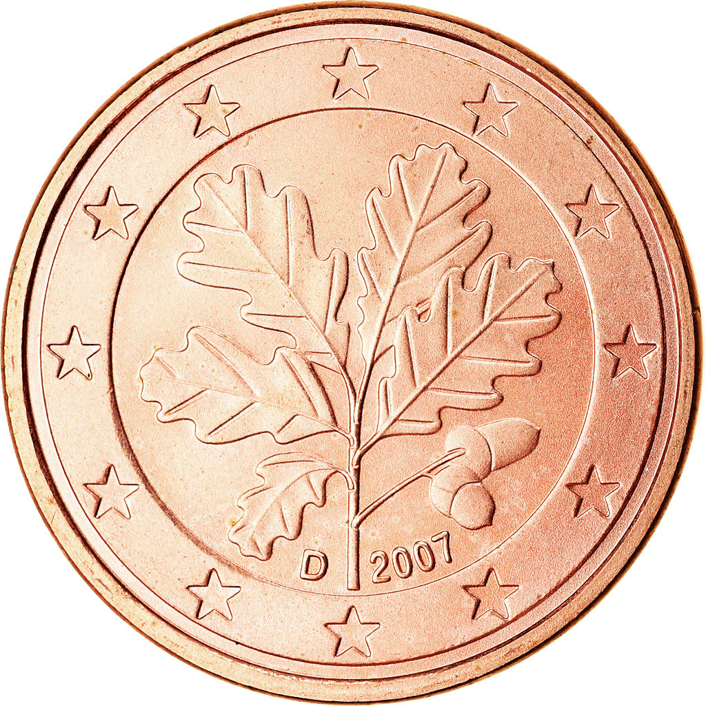 Federale Duitse Republiek, 5 Euro Cent, 2007, UNC-, Copper Plated Steel, KM:209