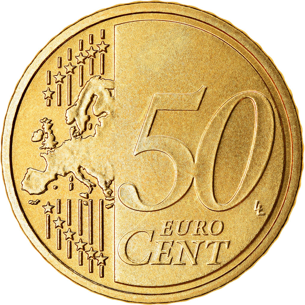 GERMANY - FEDERAL REPUBLIC, 50 Euro Cent, 2007, MS(63), Brass, KM:256