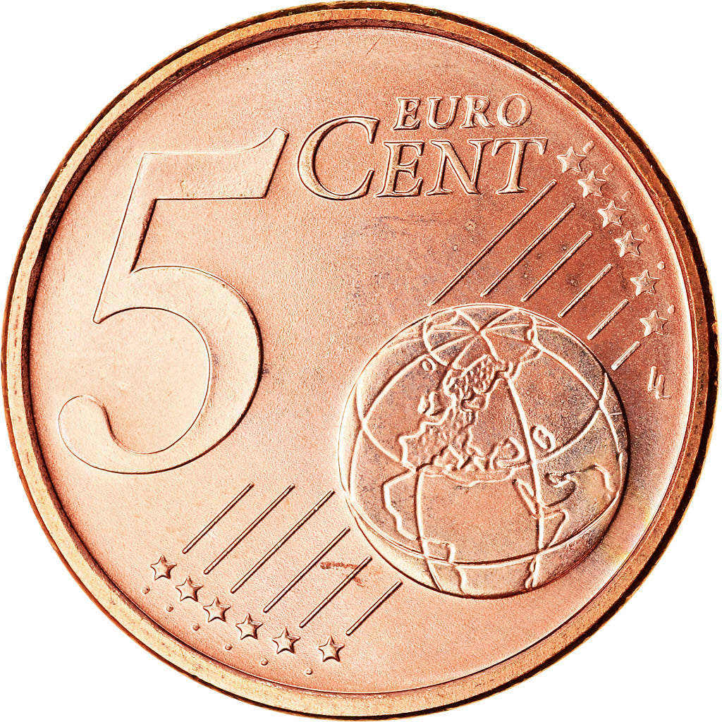 Niemcy - RFN, 5 Euro Cent, 2007, Stuttgart, MS(63), Miedź platerowana stalą