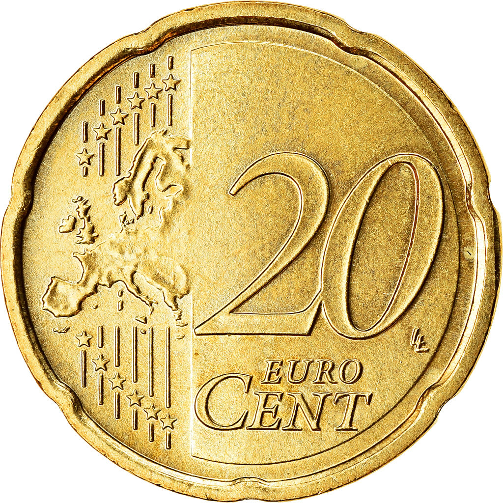 GERMANY - FEDERAL REPUBLIC, 20 Euro Cent, 2007, MS(63), Brass, KM:255