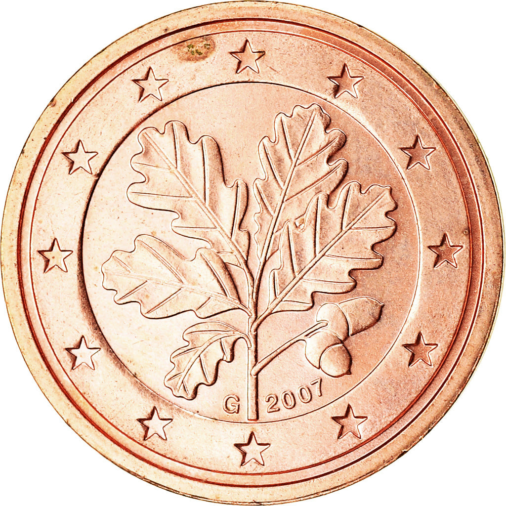 GERMANIA - REPUBBLICA FEDERALE, 2 Euro Cent, 2007, SPL, Acciaio placcato rame