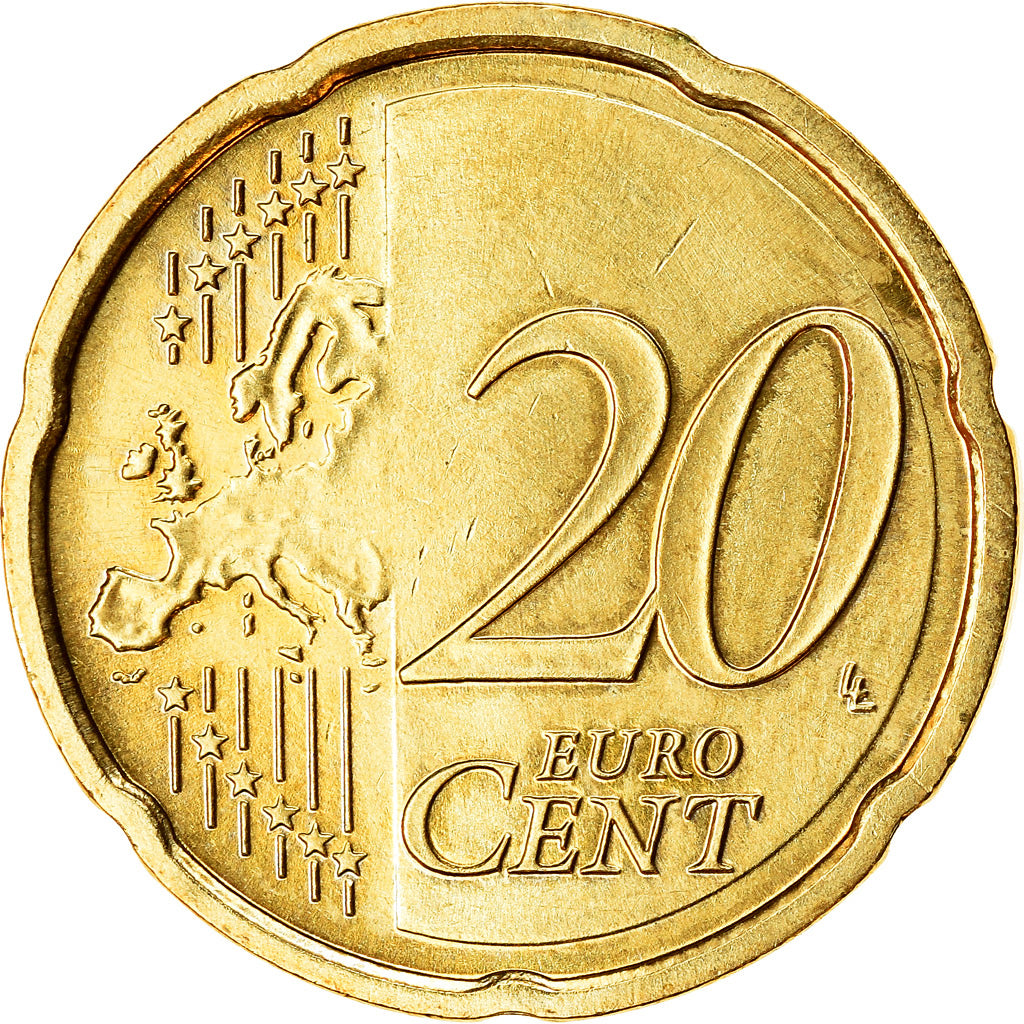 GERMANY - FEDERAL REPUBLIC, 20 Euro Cent, 2007, MS(63), Brass, KM:255