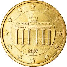GERMANY - FEDERAL REPUBLIC, 50 Euro Cent, 2007, MS(63), Brass, KM:256