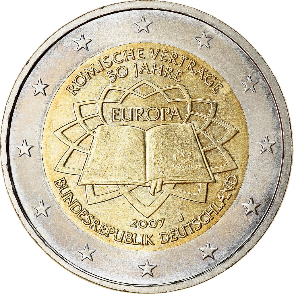 GERMANY - FEDERAL REPUBLIC, 2 Euro, Traité de Rome 50 ans, 2007, MS(63)