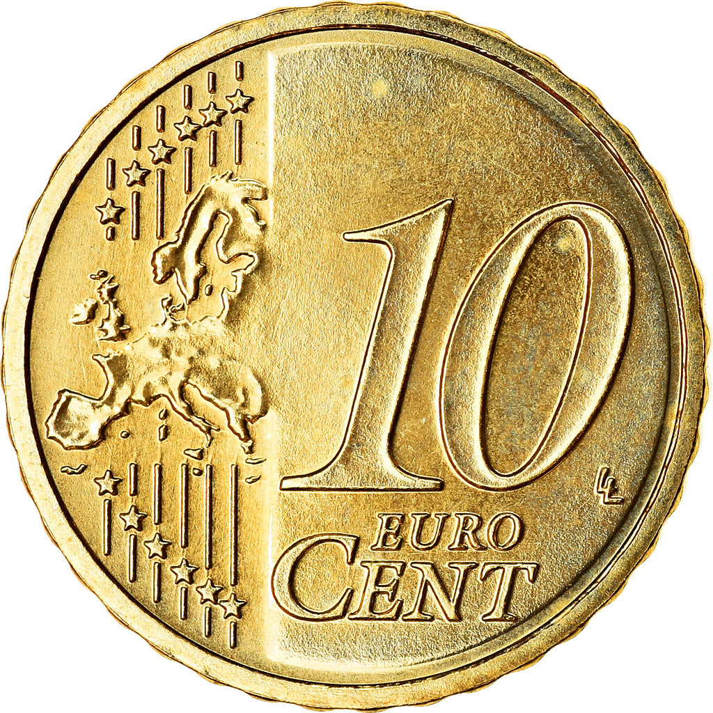 ALEMANHA - REPÚBLICA FEDERAL, 10 Euro Cent, 2008, MS(63), Latão, KM:254