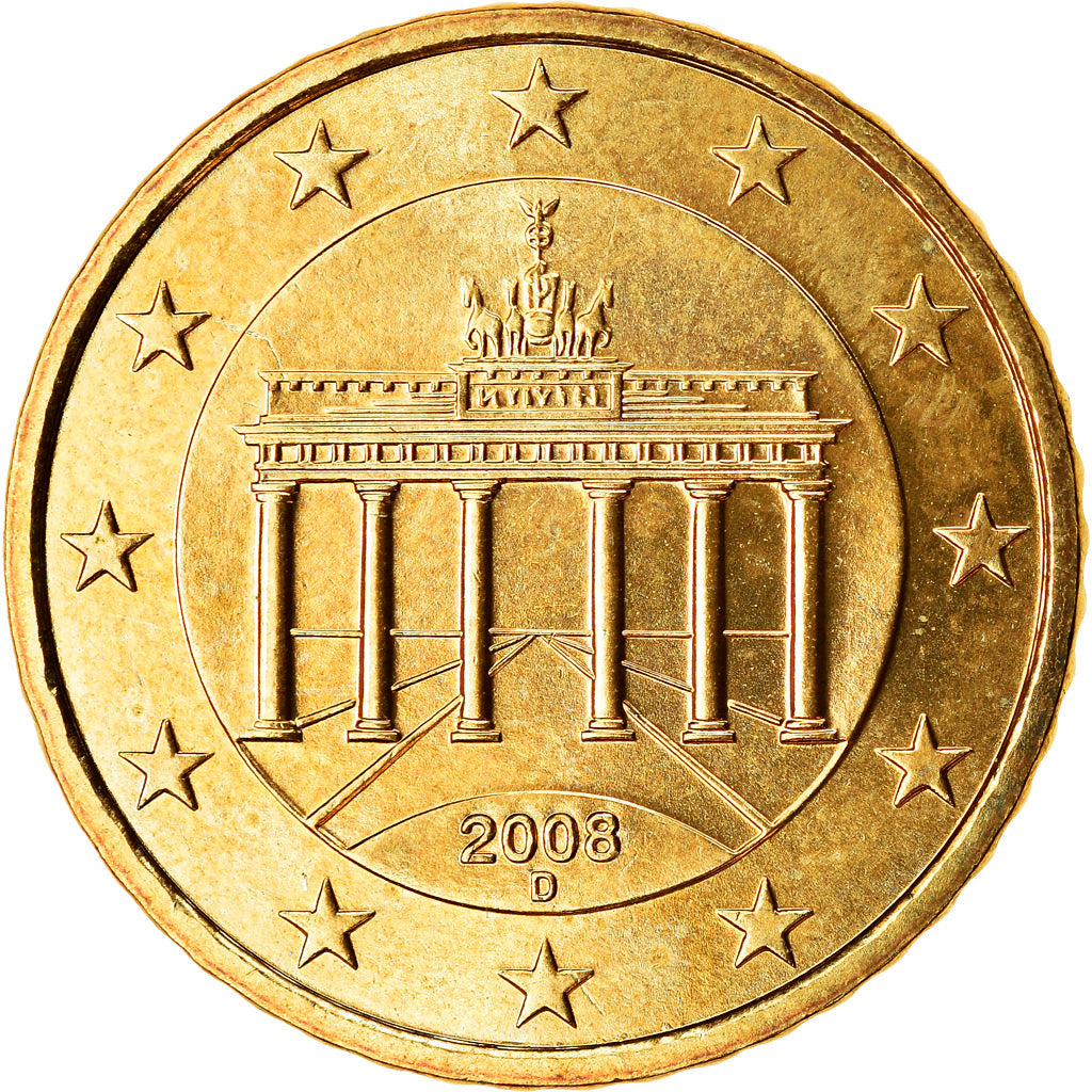Bundesrepublik Deutschland, 50 Euro Cent, 2008, UNZ, Messing, KM:256