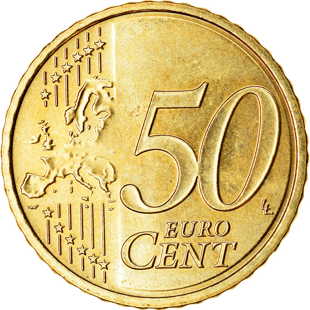 ALEMANHA - REPÚBLICA FEDERAL, 50 Euro Cent, 2008, MS(63), Latão, KM:256