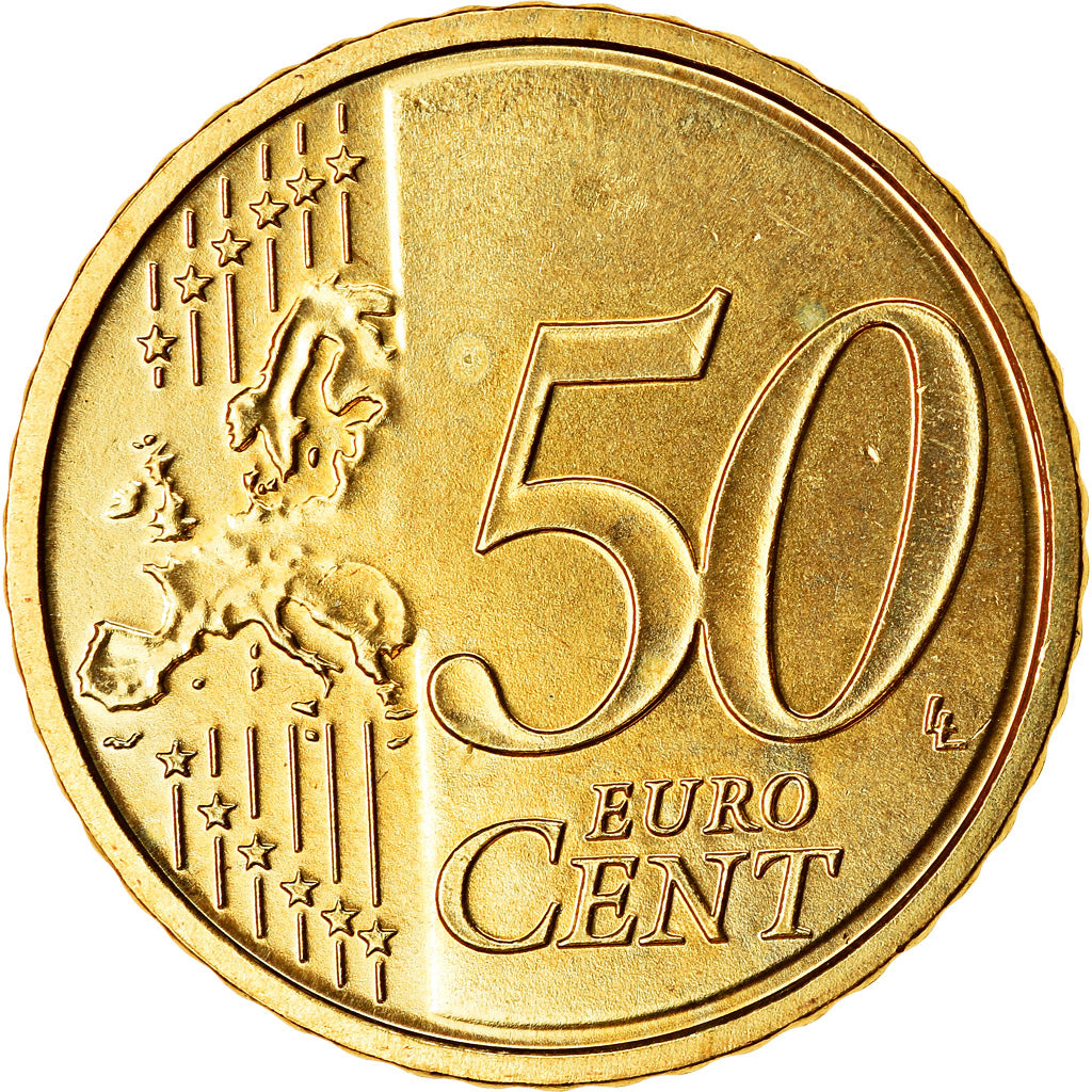 GERMANY - FEDERAL REPUBLIC, 50 Euro Cent, 2008, MS(63), Brass, KM:256
