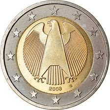 GERMANY - FEDERAL REPUBLIC, 2 Euro, 2008, MS(63), Bi-Metallic, KM:258