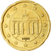 ALEMANHA - REPÚBLICA FEDERAL, 20 Euro Cent, 2009, AU(55-58), Latão, KM:255