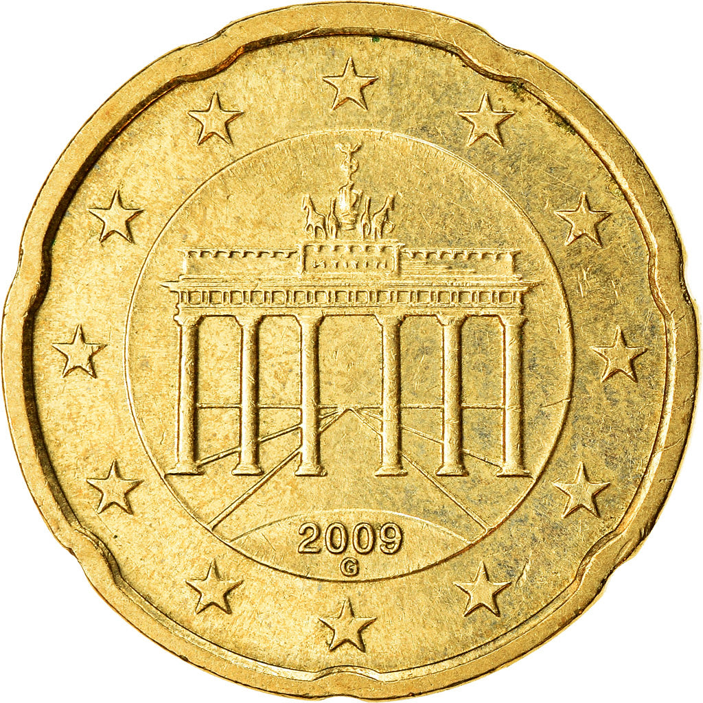 Federale Duitse Republiek, 20 Euro Cent, 2009, PR, Tin, KM:255