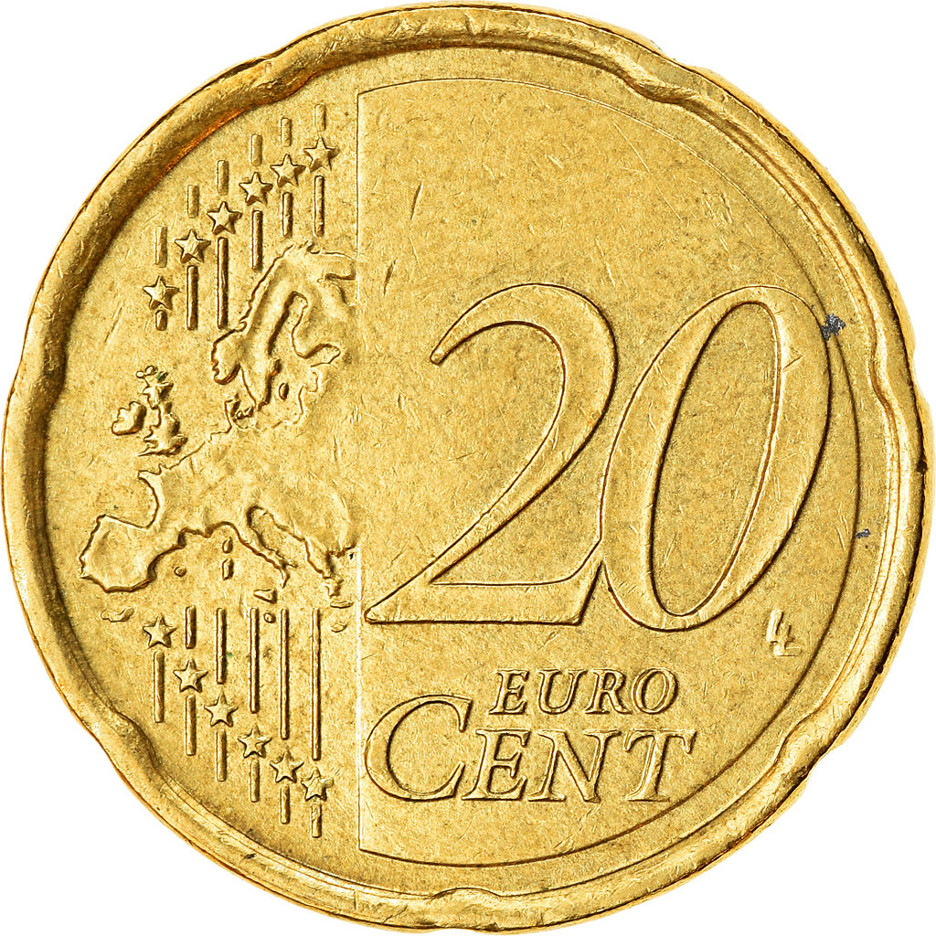ALEMANHA - REPÚBLICA FEDERAL, 20 Euro Cent, 2010, AU(55-58), Latão, KM:255