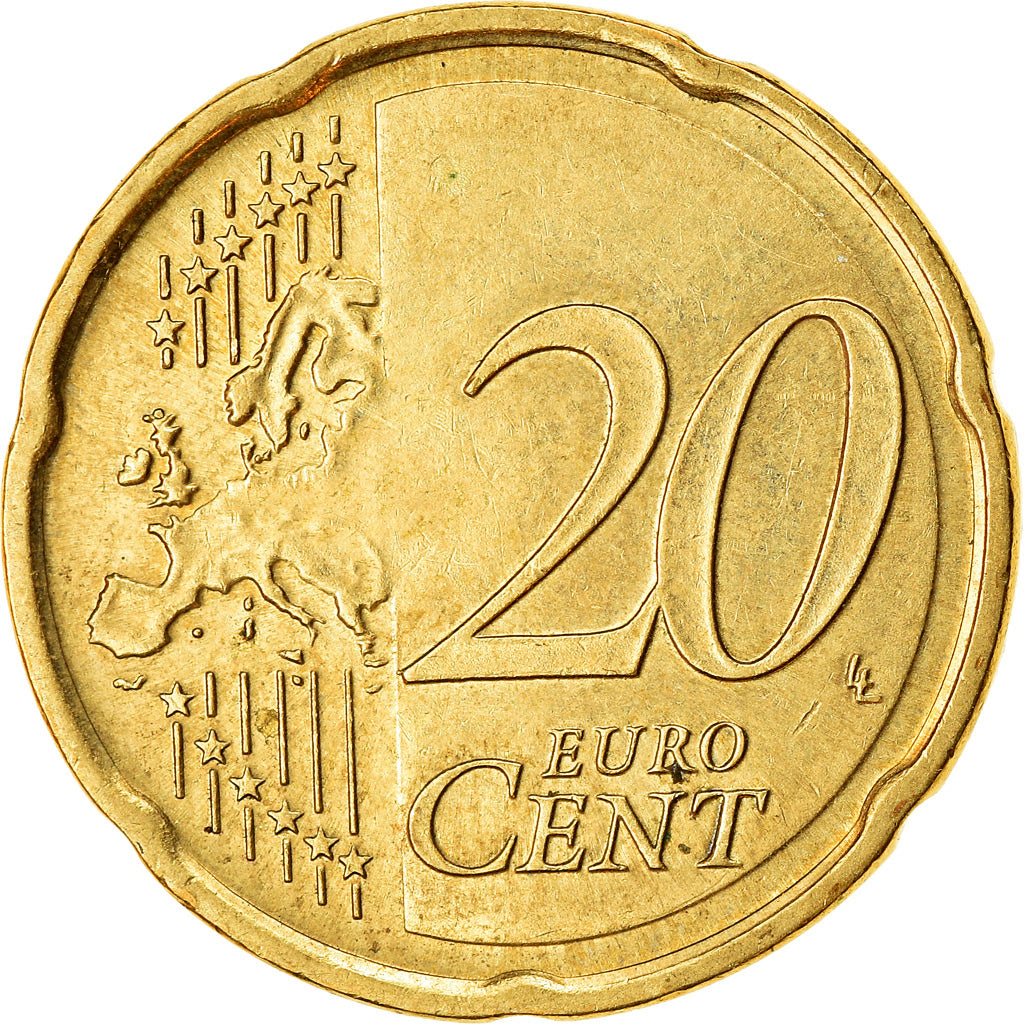 ALEMANHA - REPÚBLICA FEDERAL, 20 Euro Cent, 2010, AU(55-58), Latão, KM:255