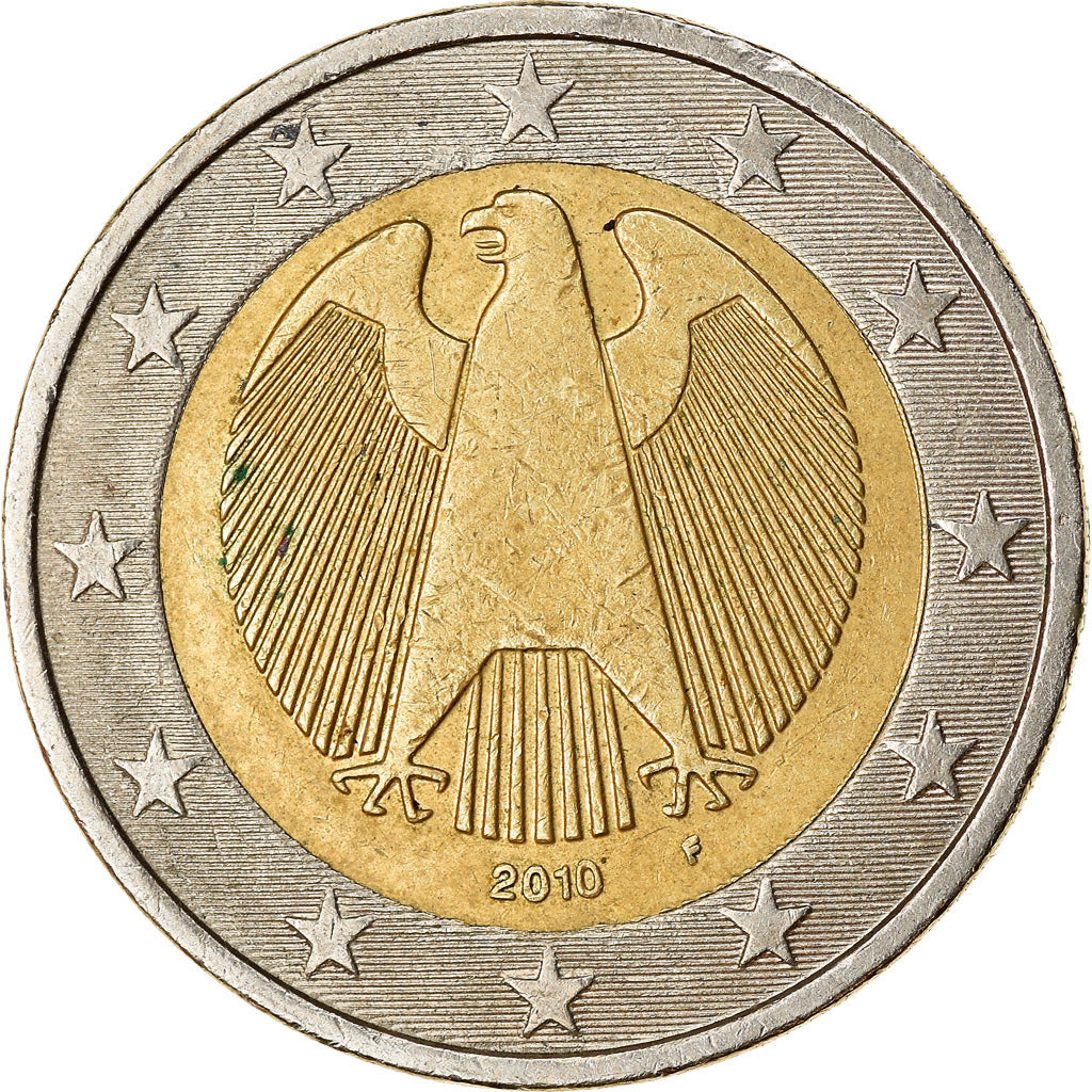 ALEMANHA - REPÚBLICA FEDERAL, 2 Euro, 2010, EF(40-45), Bimetálico, KM:258