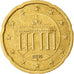 GERMANY - FEDERAL REPUBLIC, 20 Euro Cent, 2010, EF(40-45), Brass, KM:255