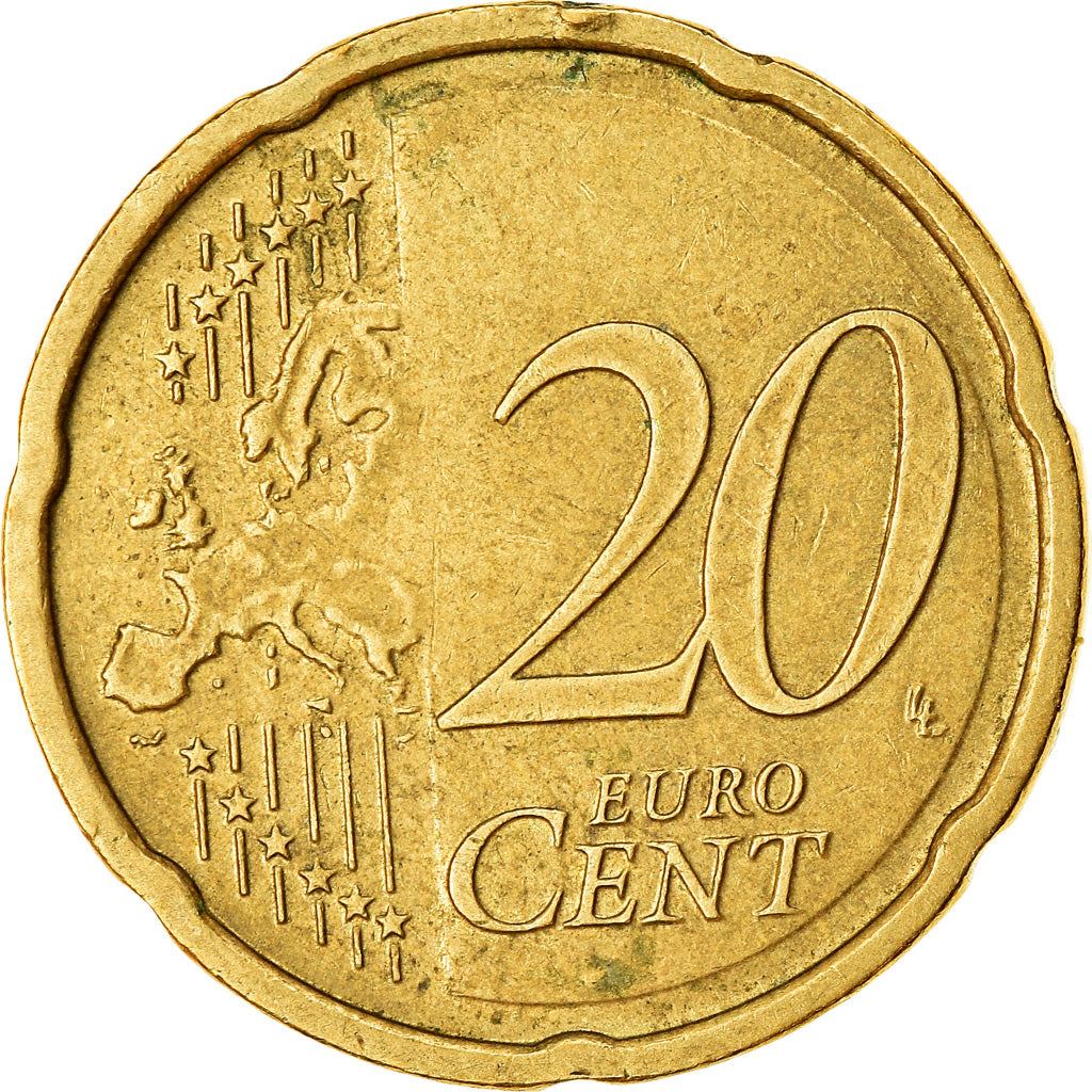 GERMANY - FEDERAL REPUBLIC, 20 Euro Cent, 2010, EF(40-45), Brass, KM:255