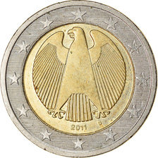 Niemcy - RFN, 2 Euro, 2011, Munich, AU(55-58), Bimetaliczny, KM:258