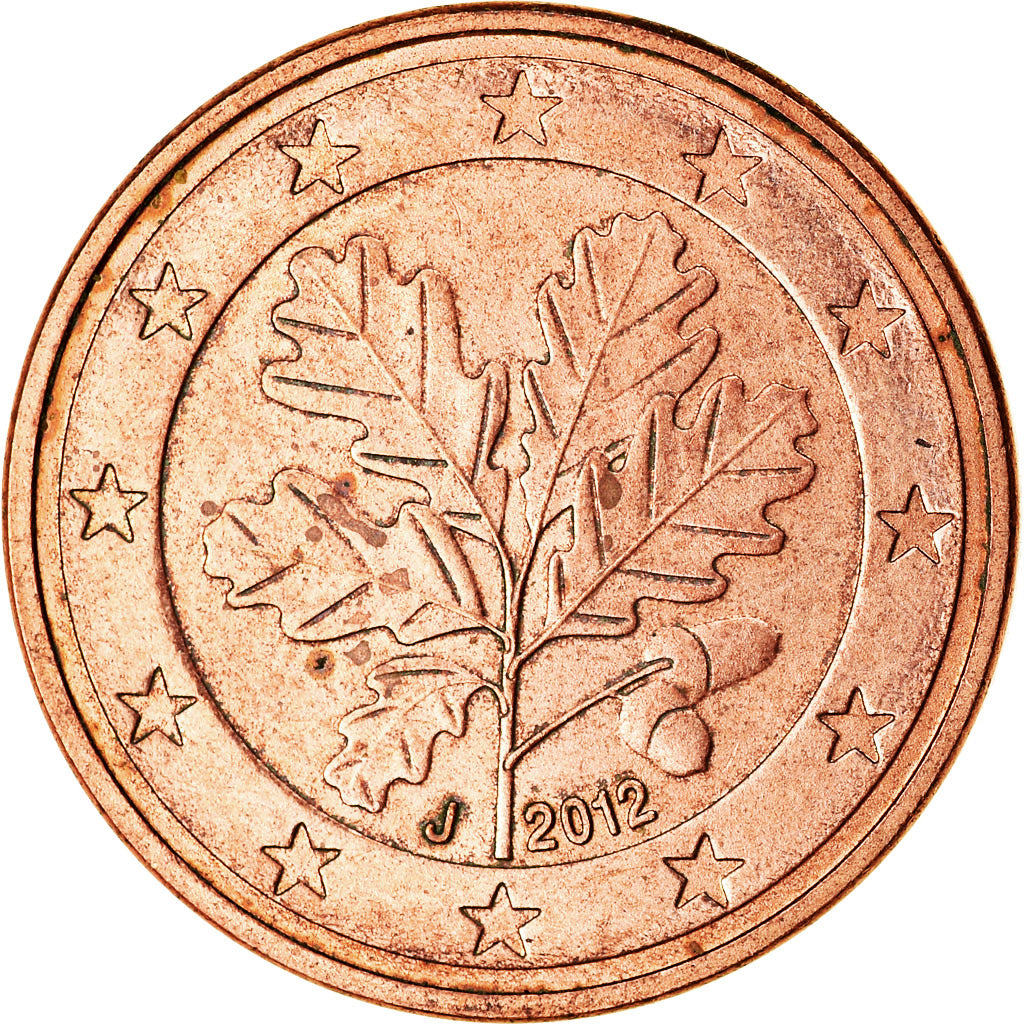 ALEMANHA - REPÚBLICA FEDERAL, 5 Euro Cent, 2012, EF(40-45), Aço Cromado a