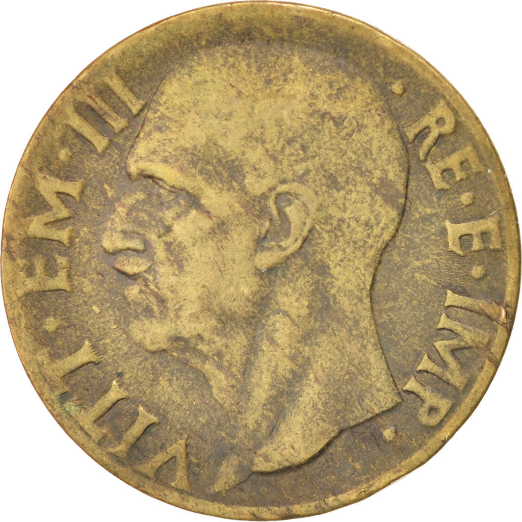 Italia, Vittorio Emanuele III, 10 Centesimi, 1940, Rome, BB, Alluminio-bronzo...