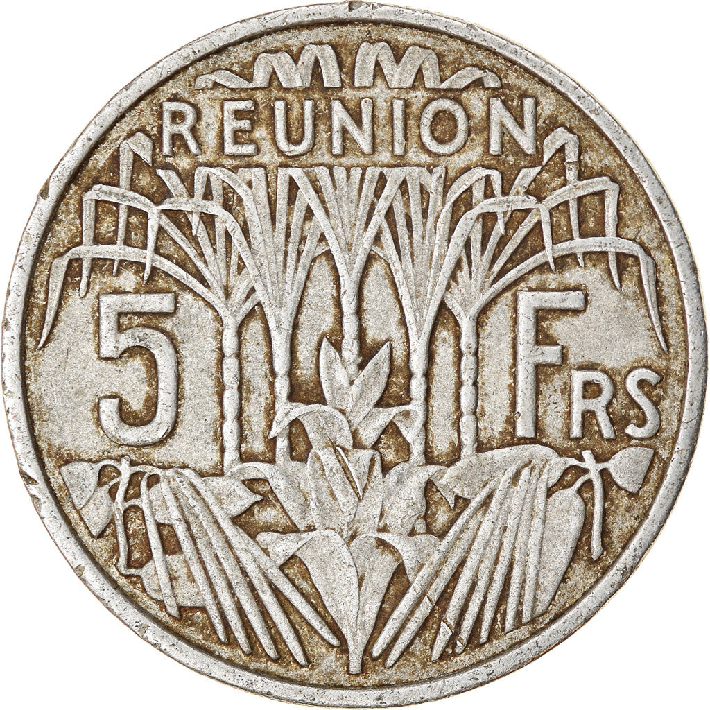 Münze, Réunion, 5 Francs, 1955, S+, Aluminium, KM:9
