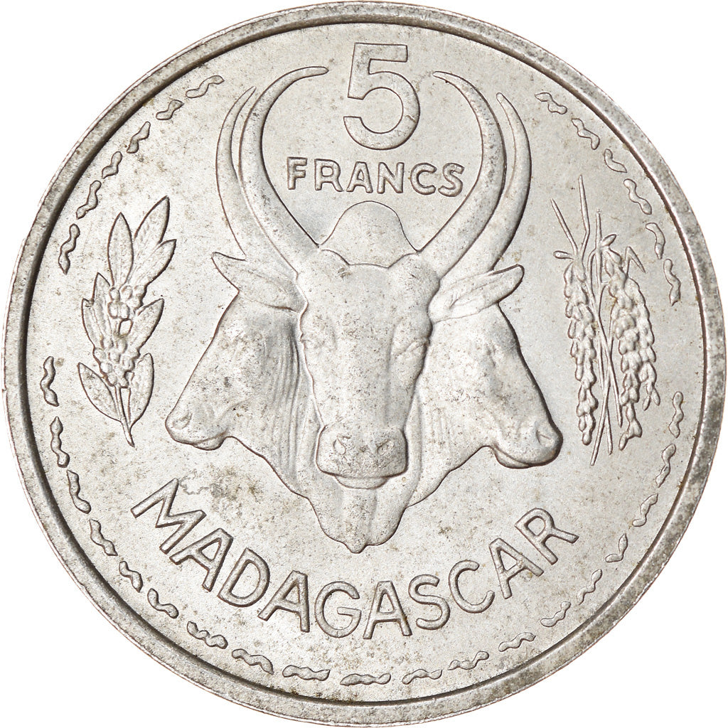 Moneta, Madagascar, 5 Francs, 1953, Paris, SPL-, Alluminio, KM:5