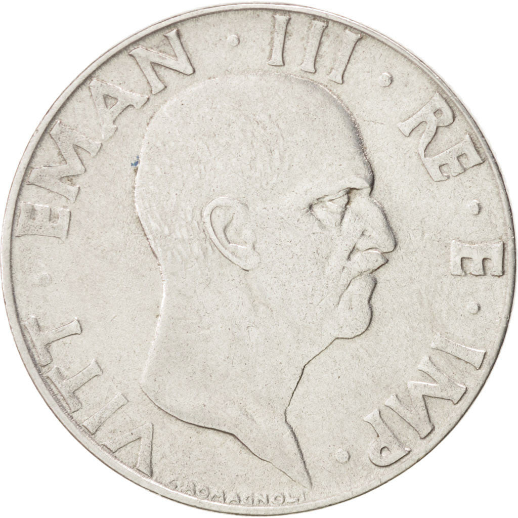 ITALY, 50 Centesimi, 1939, Rome, KM #76a, AU(50-53), Stainless Steel, 24, 6.21