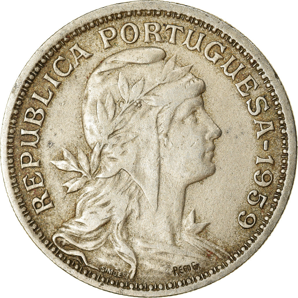 Münze, Portugal, 50 Centavos, 1959, SS, Copper-nickel, KM:577