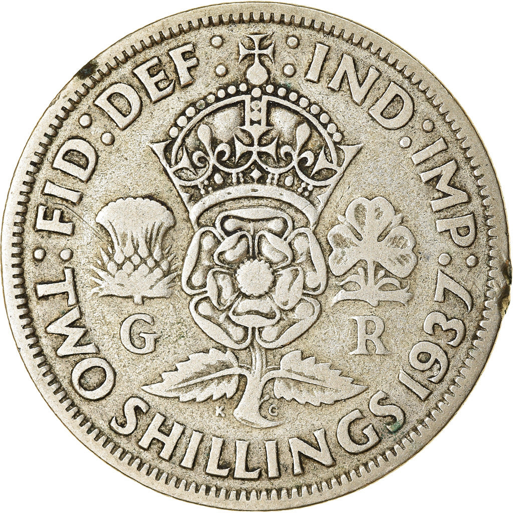 Moneta, Gran Bretagna, George VI, Florin, Two Shillings, 1937, MB, Argento