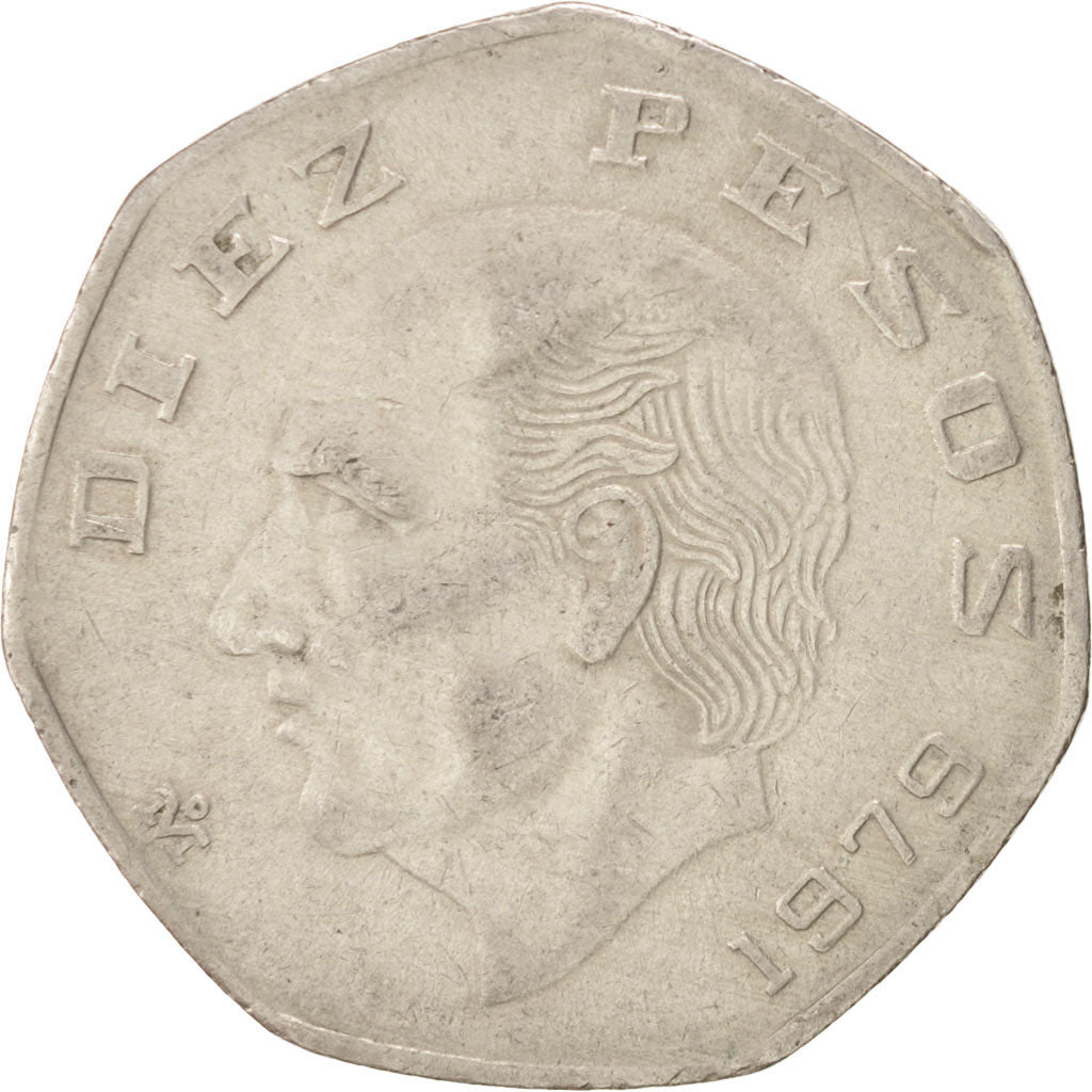 Coin, Mexico, 10 Pesos, 1979, Mexico City, EF(40-45), Copper-nickel, KM:477.2