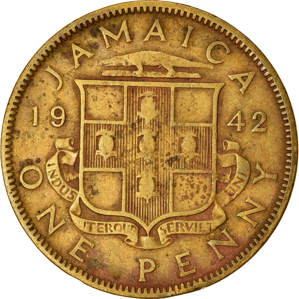 Monnaie, Jamaica, George VI, Penny, 1942, TB+, Nickel-brass, KM:32