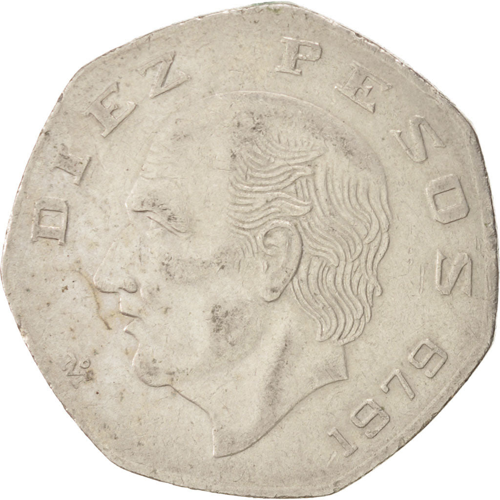 Coin, Mexico, 10 Pesos, 1979, Mexico City, EF(40-45), Copper-nickel, KM:477.2