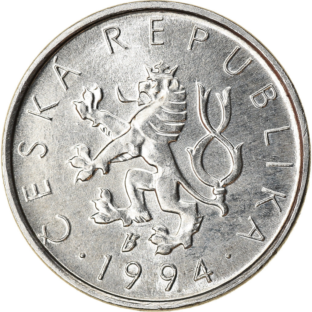 Moneta, Czechy, 10 Haleru, 1994, MS(63), Aluminium, KM:6