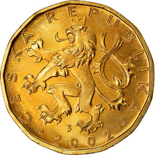 Coin, Czech Republic, 20 Korun, 2002, MS(63), Brass plated steel, KM:5