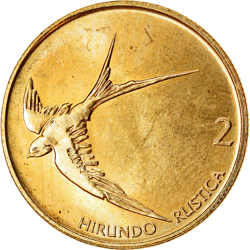 Coin, Slovenia, 2 Tolarja, 1998, MS(63), Nickel-brass, KM:5