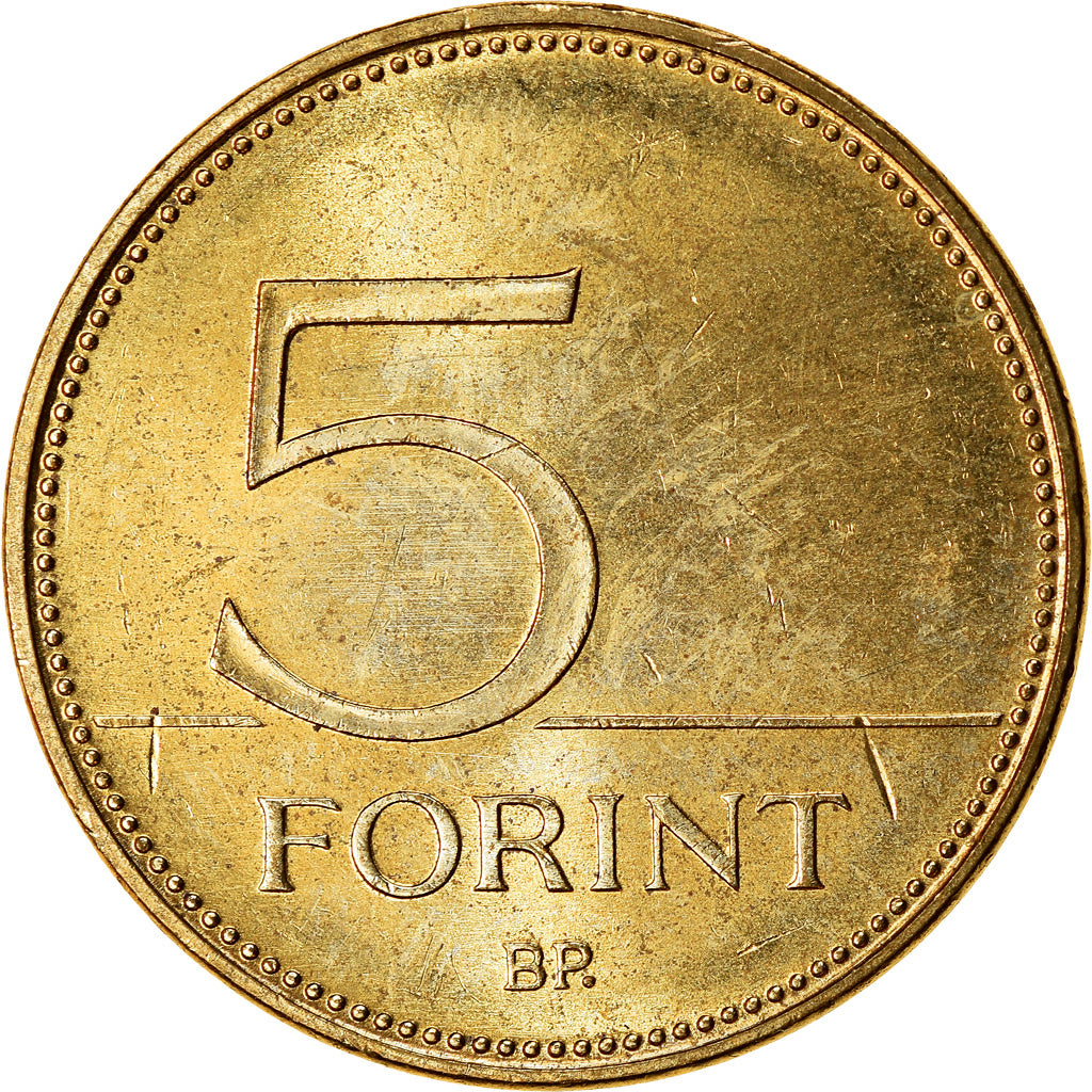 Coin, Hungary, 5 Forint, 2003, Budapest, AU(55-58), Nickel-brass, KM:694