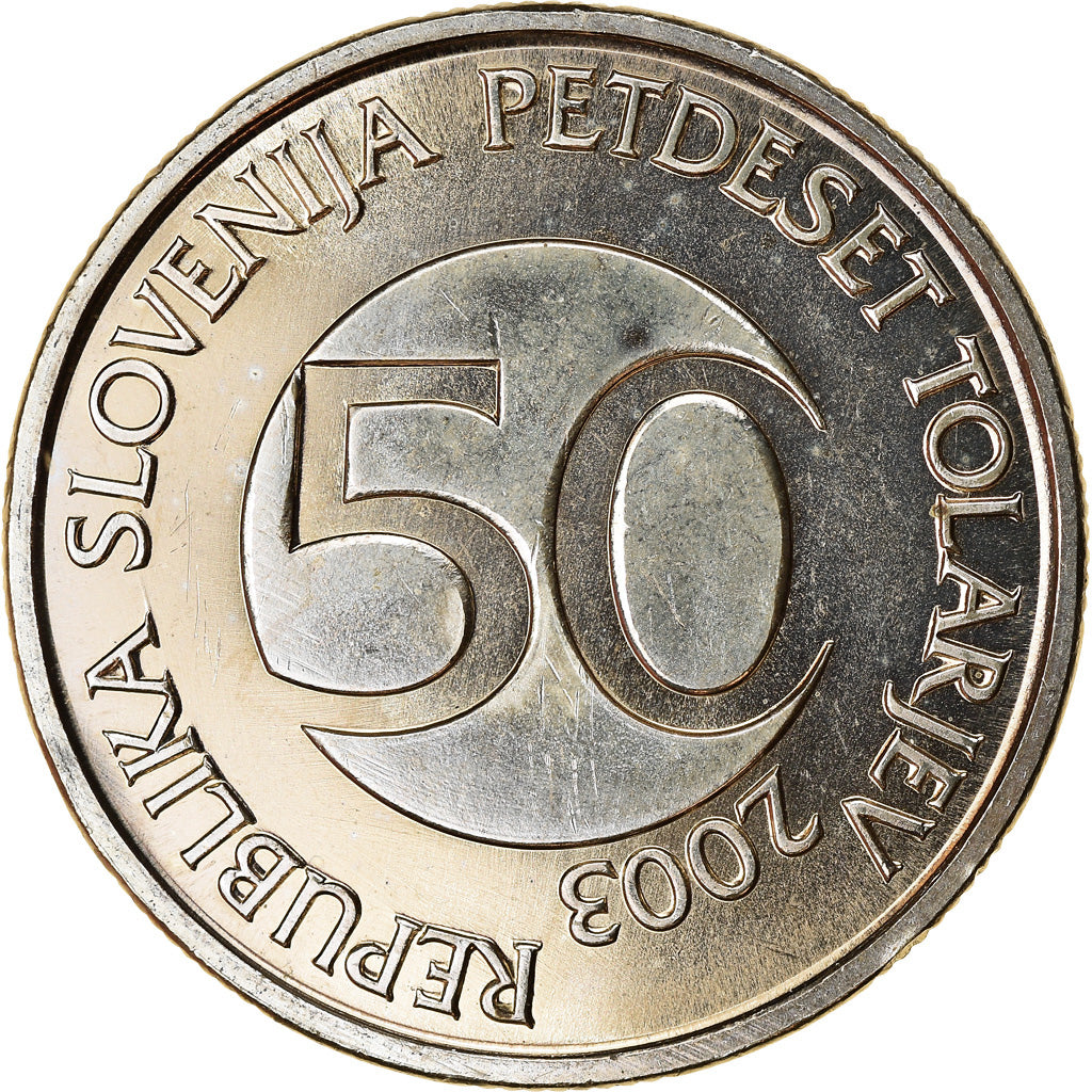 Coin, Slovenia, 50 Tolarjev, 2003, Kremnica, MS(63), Copper-nickel, KM:52