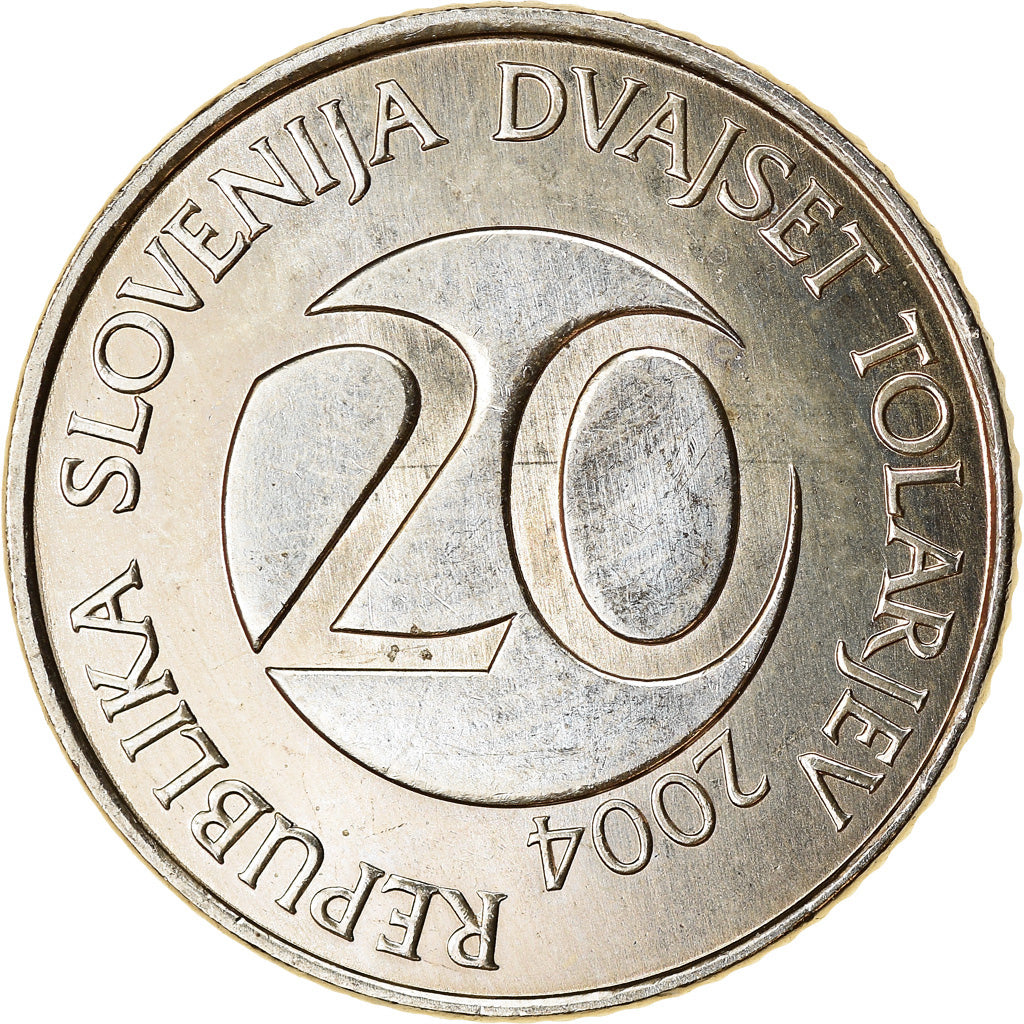 Monnaie, Slovénie, 20 Tolarjev, 2004, Kremnica, SPL, Copper-nickel, KM:51