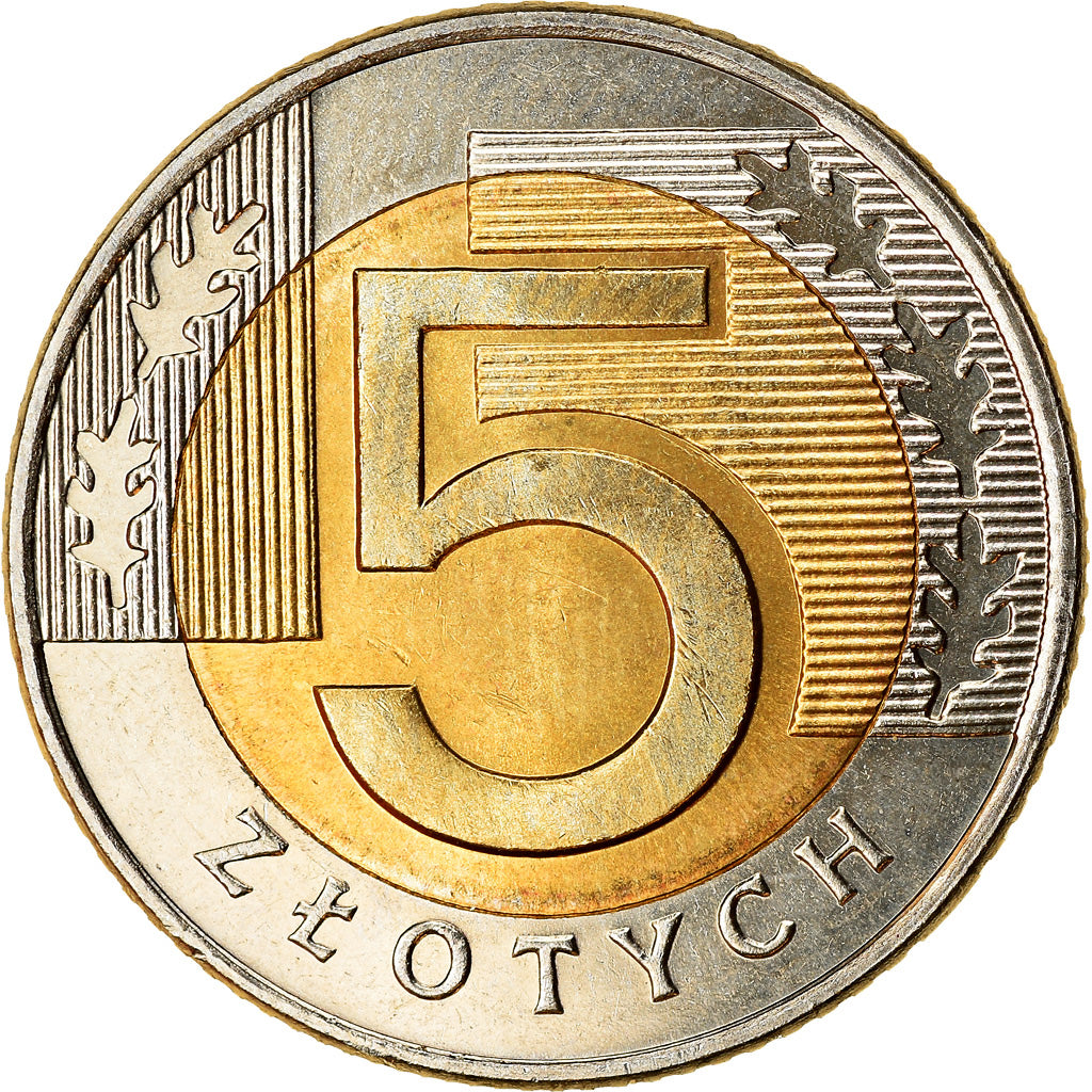 Moneta, Polska, 5 Zlotych, 1994, Warsaw, MS(63), Bimetaliczny, KM:284