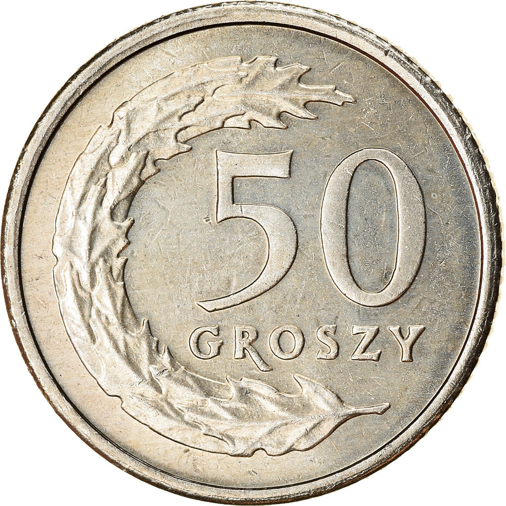 Moneta, Polonia, 50 Groszy, 1992, Warsaw, SPL, Rame-nichel, KM:281