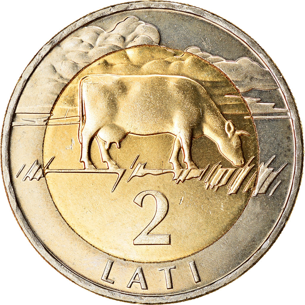 Moneta, Lettonia, 2 Lati, 1999, SPL, Bi-metallico, KM:38