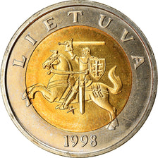 Moneta, Lituania, 5 Litai, 1998, SPL-, Bi-metallico, KM:113