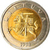 Moneta, Lituania, 5 Litai, 1998, SPL-, Bi-metallico, KM:113