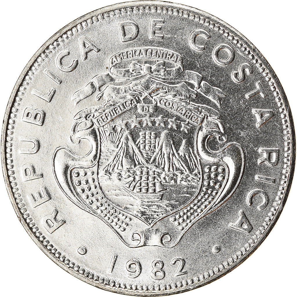 Moneta, Costa Rica, 50 Centimos, 1982, SPL, Acciaio inossidabile, KM:209.1