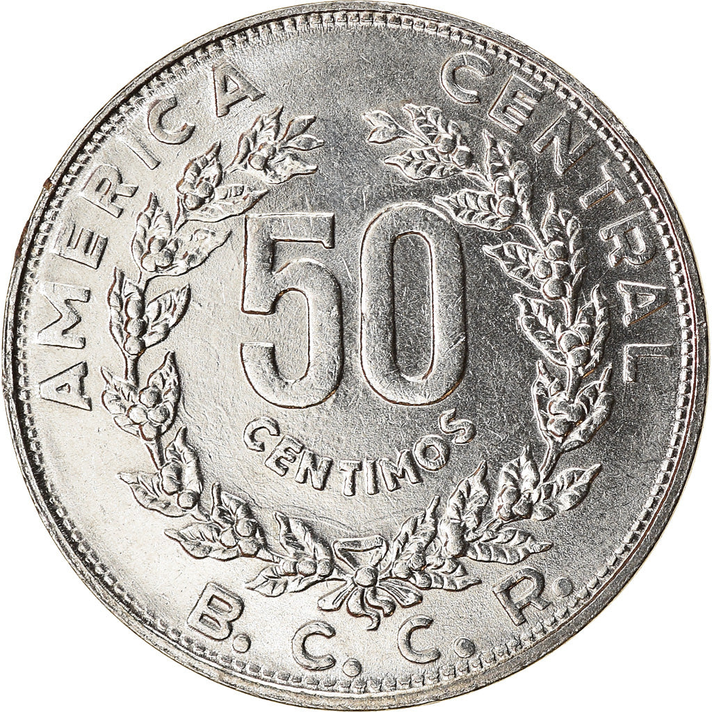 Moneta, Costa Rica, 50 Centimos, 1982, SPL, Acciaio inossidabile, KM:209.1