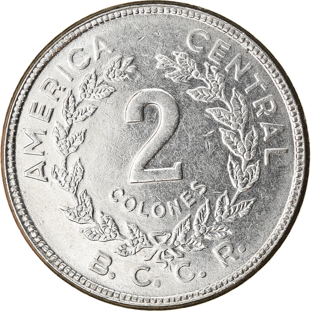 Moneta, Costa Rica, 2 Colones, 1983, SPL, Acciaio inossidabile, KM:211.1
