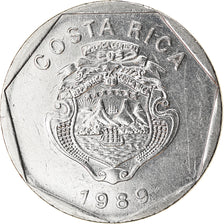Moneta, Costa Rica, 5 Colones, 1989, SPL, Acciaio inossidabile, KM:214.1