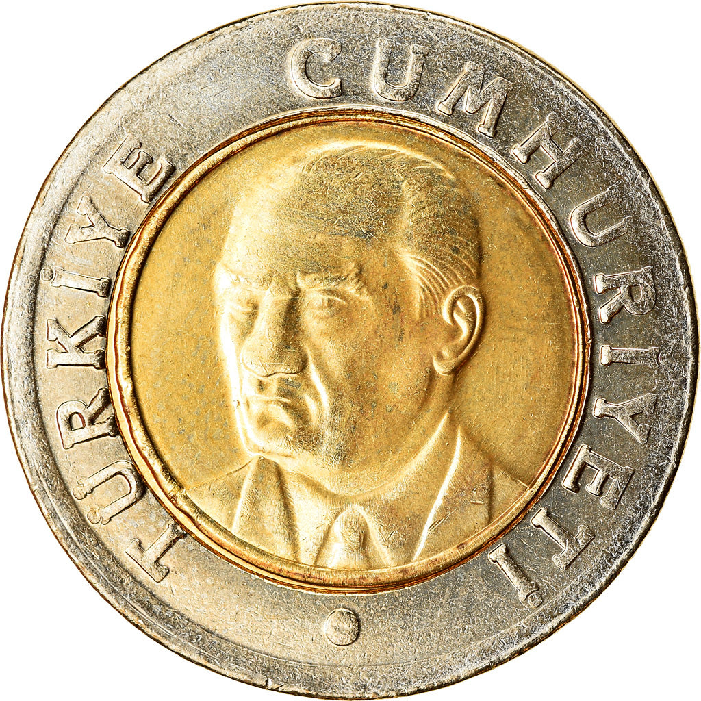 Coin, Turkey, New Lira, 2007, Istanbul, MS(63), Bi-Metallic, KM:1169